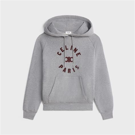 Celine triomphe hoodie in cotton fleece